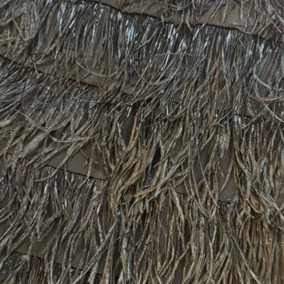 Ann Taylor Black Feather Fringe Tank Small NWT Flapper Gatsby Party Cocktail NYE - Picture 3 of 4